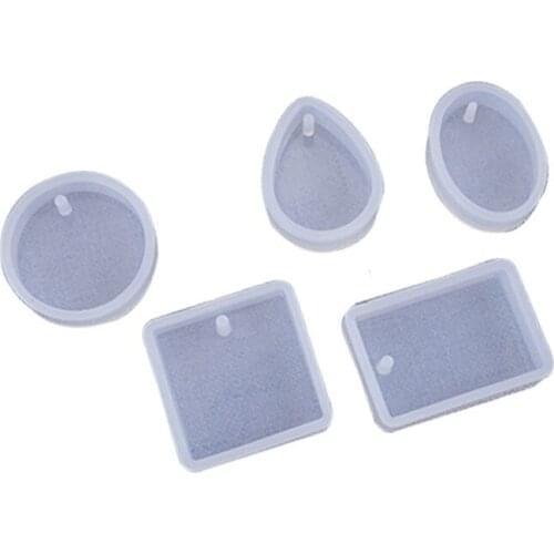 10 Pcs Jewelry Casting Molds Silicone Pendant Mold Resin Molds with Hanging Hole