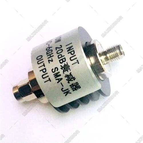 10watt 3/5/10/20/30db SMA Attenuator male to female sma-jk Frequency DG-6GHz with Heat sink Coaxial Fixed Attenuator Connectors