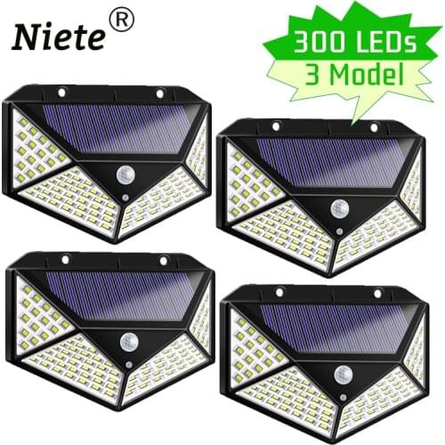 300 LED Solar Led Light Outdoor Waterproof Garden Ip65 Motion Sensor Emergency Bulbs ABS Solar Lamps Decoration for Ground Fence