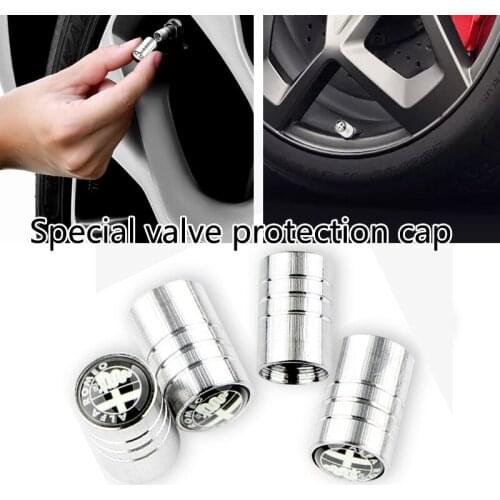 4 Pieces Car Tyre Air Stems Cove Car Wheel Tire Valves Tire Air Plugs Holster for Alfa Alpha Romeo 159 147 156 Giulietta 147 159