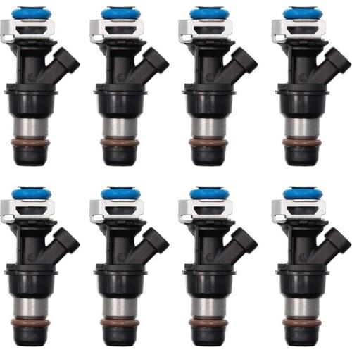 8 pcs Fuel injectors 17113698 4 Holes for 2001-2007 GMC Sierra Chevy Chevrolet Silverado V8 4.8L 5.3L 6.0L FJ10062