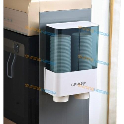 Disposable cup holder automatic cup holder paper cup holder wall-mounted household water dispenser water cup storage shelf