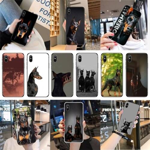Animal Doberman dog Phone Case for iPhone 11 12 pro MAX MINI XS 8 7 6 6S Plus X 5S SE 2020 XR