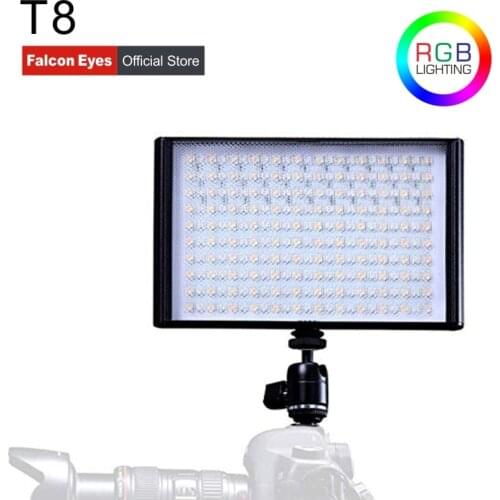 Falcon Eyes T8 RGB Colorful 30W Adjustable LED Video Light for Canon Nikon DSLR Camera DV and Camcorder