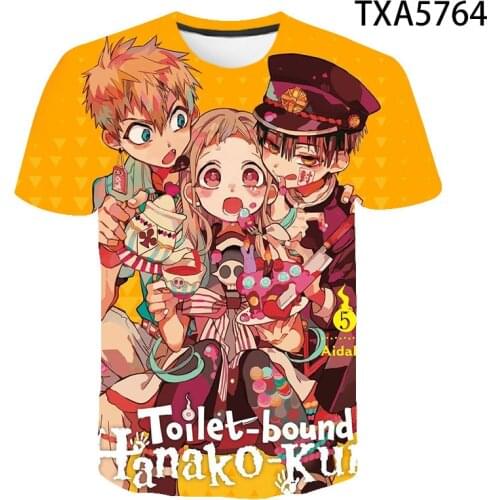 Men Women Children Fashion Toilet-Bound Hanako-kun Short Sleeve 3D Printing T-shirt Casual Streetwear Unisex Cool Tops