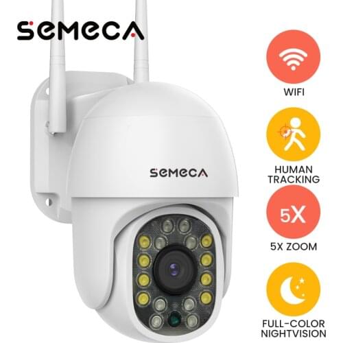 Semeca Security Camera Wifi 360 Surveillance Camera Ip 1080P Human Tracking Mini Camera Video Sureillance Wifi Camera Outdoor