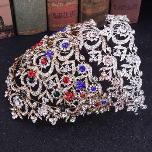 Hot sale Luxury flower Princess crown Bridal Pageant Crown Tiaras Rhinestones Crown for wedding jewelry ZGH1202