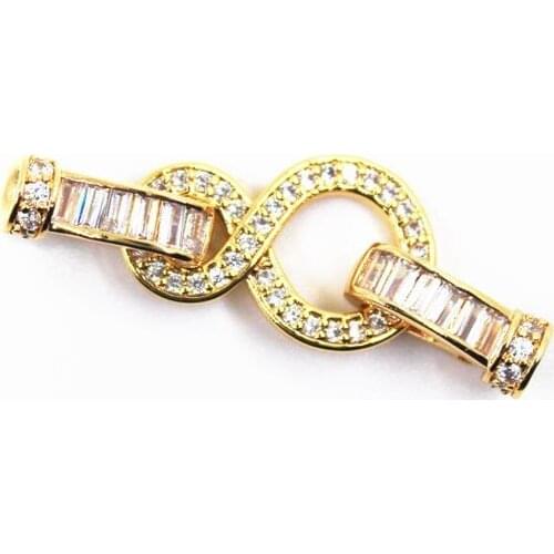 Copper Connection Gold Plated Clasps Accessories DIY Jewelry Making Findings For Handmade Woman Pearl Necklace Bracelet Gifts