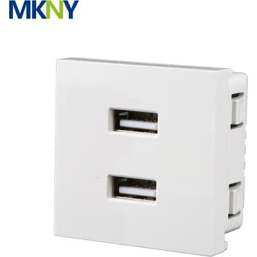 45X45mm 2.1A Dual USB charger socket modular match the 45size Mosic frame wall socket model desk receptacle