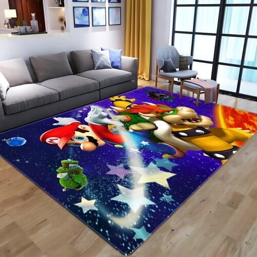New Cartoon Anime Super Mario 3D Print Carpets for Living Room Bedroom Large Area Carpet Kids play Floor Mat Child Game Big Rugs