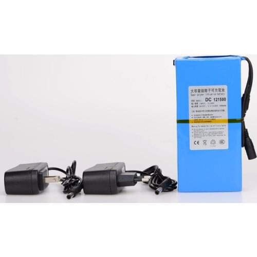MasterFire 2set/lot DC 12V 15000mAh Super Powerful Rechargeable Battery Lithium-ion Batteries Pack With US EU UK Plug DC 121500