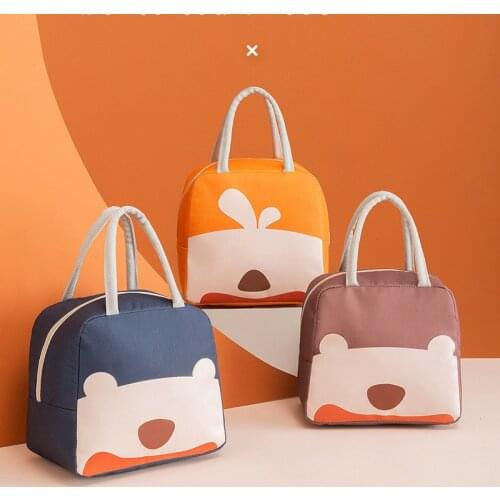 Bento cooler bag cooler bag cartoon portable Oxford aluminum foil lunch box take away lunch bag ice pack Multifunction lunch bag
