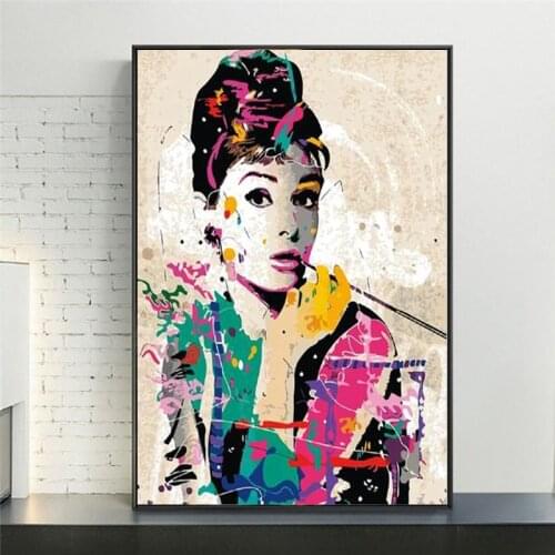 Retro Beauty Monroe Blow Bubbles Graffiti Wall Art Prints Canvas Painting Posters On Home Decor Street Art Pictures For Room