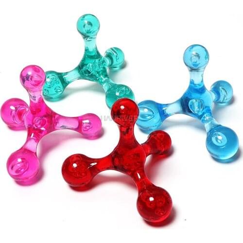 Manual Mini Massager Four Ball Crystal Small Triangle Vibration Cervical Spine Massager Waist Leg Back Massage