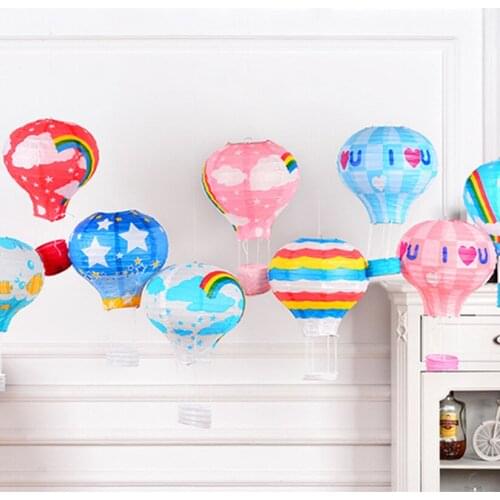 Rainbow printing paper lantern 12inch 30cm 1pc hot air balloon wedding decoration childrens bedroom birthday party decorations