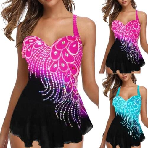 Sexy Bikini For Womens Dress Swimsuit Cover Belly Feather Top One-piece Suits Biqini Bikini Set Bathing Suit diamond swimsuit