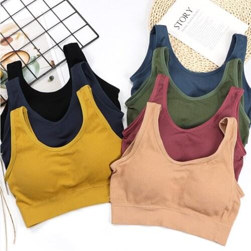 Sport Camisole Underwear Push Up Bra Sports Sleeveless Tops 2021 Women Tank Crop Top Seamless