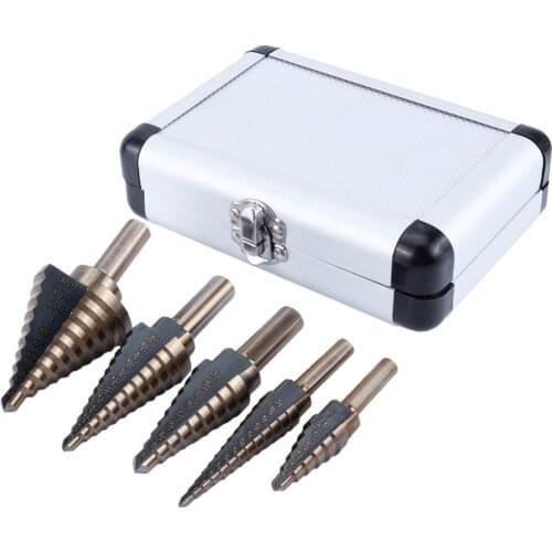 5pcs Triangle Shank HSS COBALT MULTIPLE HOLE More Sizes Step Drill Bit Solid Carbide Mini Drill Accessories
