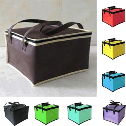 Foldable Package Lunch Bag Solid Color Food Case Lunch Bag Big Capacity Cooler Bags Picnic Insulated Bags Unisex High Quality