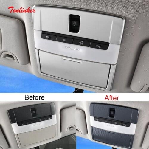 Tonlinker Interior Makeup/Reading light Cover sticker for Nissan ALTIMA 2019 Car Styling 1/3 PCS Stainless steel Cover sticker