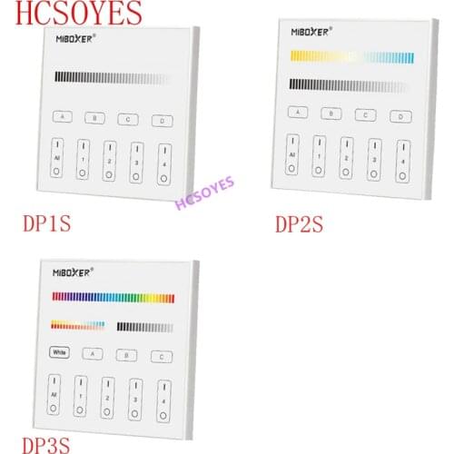 Miboxer DP1S/DP2S/DP3S DALI 86 touch panel single color/CCT/RGB/RGBW/RGB+CCT smart led dimmer controller for led lamps
