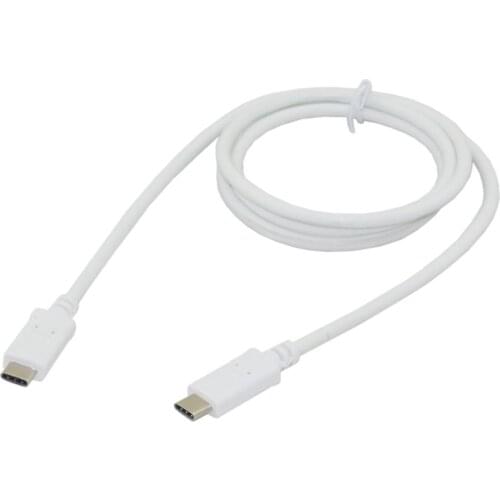 White USB-C USB 3.1 Type C Male Connector to C Male Charge Cable for Macbook & Chromebook,Free shipping