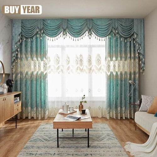 High-grade European Schneider Laser Embroidery with High Shading Curtains for Living Dining Room Bedroom