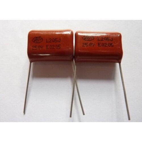 10pcs CBB 205 250V 205J CBB21 2uF 2000nF P20 Metallized Polypropylene Film Capacitor