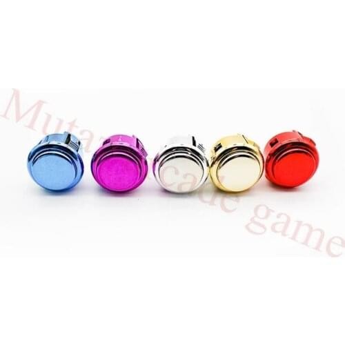 10PCS LOT Copy SANWA OBSF-30 Multi Plating Gold Silver Button For USB MAME Controller Arcade Joystick Pandora Retro Game Console