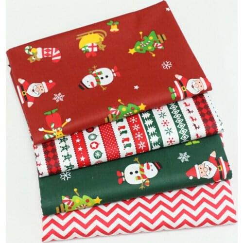 100% cotton twill dark red GREEN Chrismas Santa Claus STRIPE fabrics for DIY handwork tablecloth quilting craft home decoration