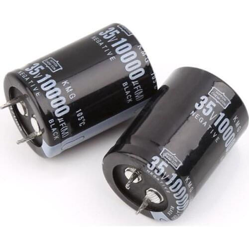 2pcs 10000uF 35V Radial Aluminium Electrolytic Capacitors 25x40mm