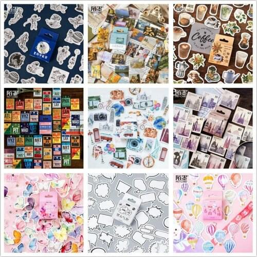 42 Styles can Choose) Forest Stamp Boxed Stickers DIY Scrapbooking Paper Diary Planner Album Vintage Seal Decoration