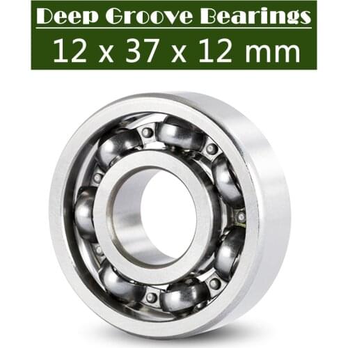 6301 Bearing 12*37*12 mm ABEC-3 P6 ( 4 PCS ) For Motorcycles Engine Crankshaft 6301 OPEN Ball Bearings Without Grease
