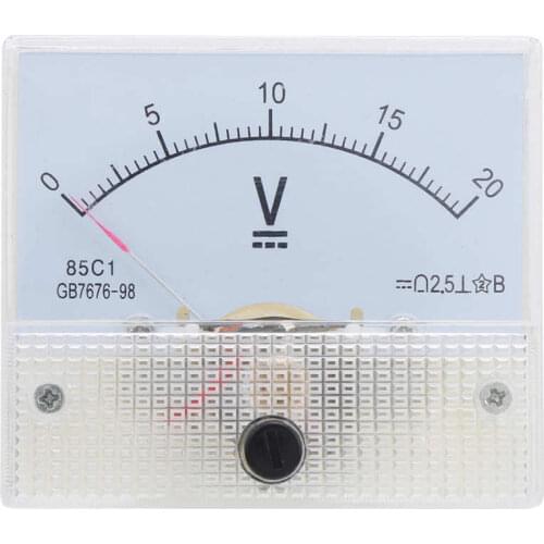 85C1 Pointer Voltmeter DC Voltage Meter Head Electrical Measuring Device DC 0-20V