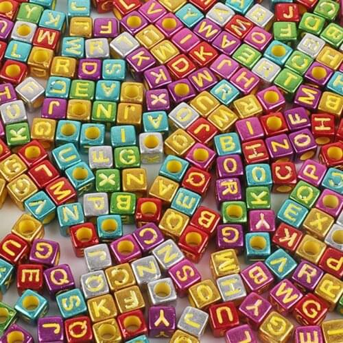 26 Letter Acrylic Numbers love Heart Beads Making Diy Bracelet Earring NecklaceToy Accessories 6*6mmAlphabet Beads New mix Beads