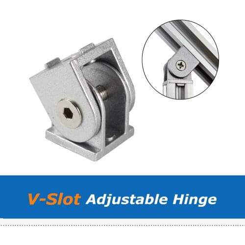 1pc CNC 3D Printer Parts 20*20*27mm Aluminum Angle Connector Adjustable Hinge Compatible With V-Slot C-Beam