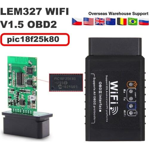Pic18f25k8 Car Scanner For Peugeot Hyundai Kia Citroen Lada iOS Android Wifi Bluetooth V1.5 ELM327 OBD2 Engine Check Code Reader