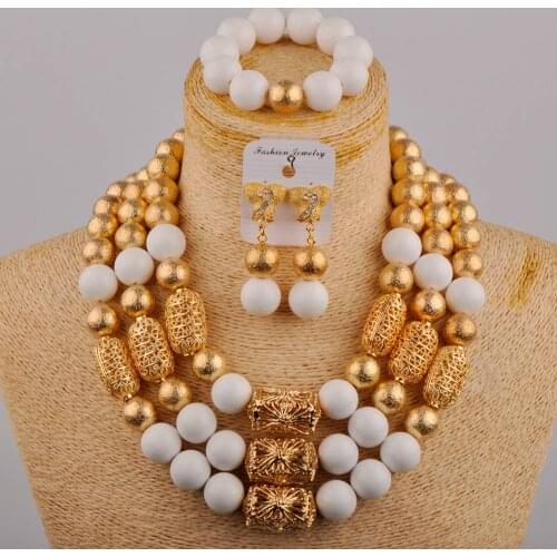 White African Jewelry Set Nigerian Necklace Beads Jewelry Sets Wedding Bridal set