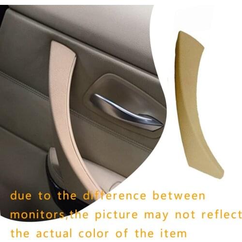 Beige 6 Pcs Left Right Car Interior Handle Inner Door Armrest Panel Pull Trim Cover For BMW 3 Series E90 2005-2012