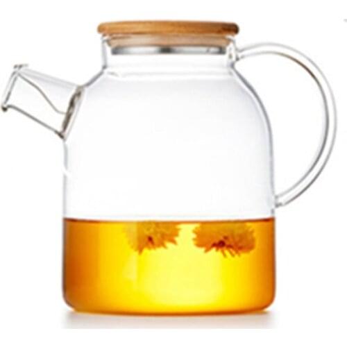 Tea pot set Thickened High Borosilicate Glass Transparent Heat Resistant Tea Pot Juice Fu Tea Set Teapot With Lid