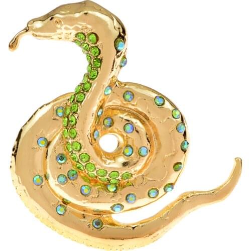 CINDY XIANG Unique Design Gold Metal Snake Brooches For Men Cute Animal Animal Rhinstone Brooch Pins Party Casual Jewelry Gifts