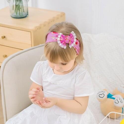 Baby Headbands Children Girl Headwear Girls Bow Knot Hairband Head Hand Infant Newborn Toddlers Gift Tiara Hair Accessories