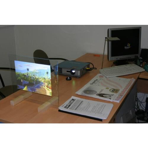 DfLabs 20cm*29cm Rear projection film Samples of Dark gray and transparent and light gray color