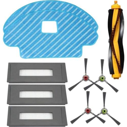 For ECOVACS DEEBOT OZMO 930 Robotic Vacuum Cleaner-Sponge Filter,High Efficiency Filter Side Brush Main Brush Mop Cloth