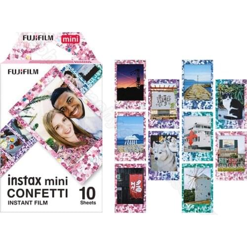 Fujifilm Instax Mini 11 Film Instax Mini Confetti Design Film For Fuji Mini 9 8 7s 7c 25 26 70 90 Instant Camera SP1 SP2 LiPlay