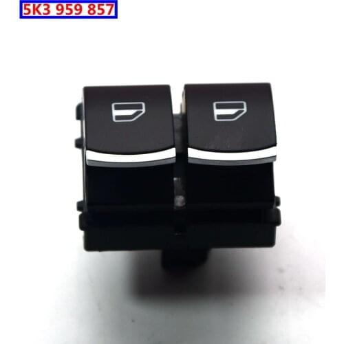 Chrome Mater Single Window Control Switch For Golf 5 6 Touran Passat CC 5K3 959 857 5K3959857 Window Control Switch