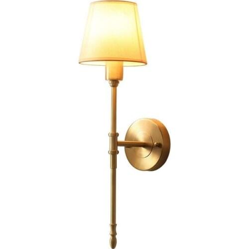 Permo Single Classic Rustic Industrial Wall Sconce Lighting Fixture with Flared White Textile Lamp Shade MJ1016