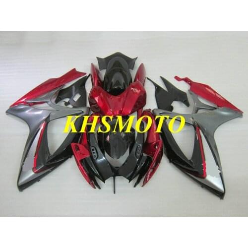 Injection mold Fairing kit for GSXR600 750 K6 06 07 GSXR 600 GSXR 750 2006 2007 ABS Red Black Fairings set+gifts SS11