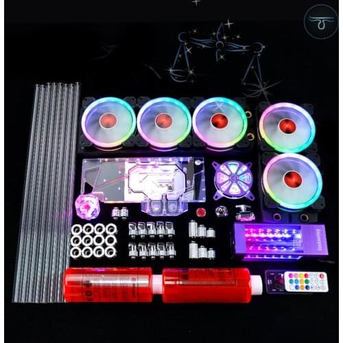 Water Cooling Kit CPU/GPU Hard Tubing DIY Whole Set Cooler Solution Radiator Heatsink RBW/RGB Customize