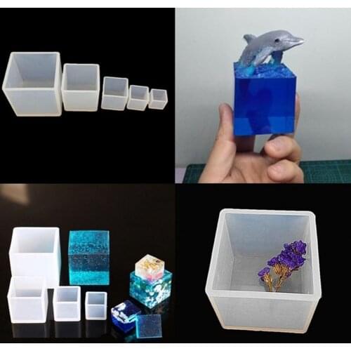 Creative Cube Shape Candle Soap Making Mold Square Candle Silicone Mold DIY Plaster Aromatherapy Resin Crafts